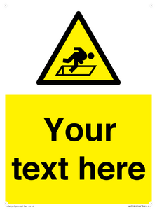 Custom Warning Hatch Sign